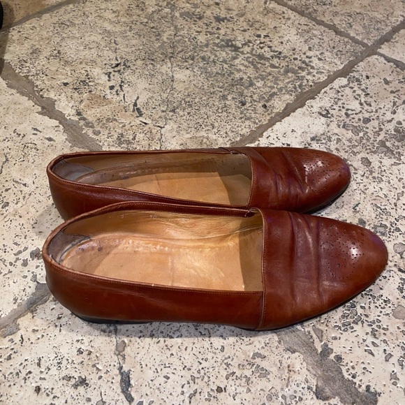 RALPH LAUREN Collection Made in Italy Brown Leather Flats Mens 10